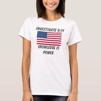 調査して下さい9/11 -米国の旗- Baby-doll女性 Tシャツ
