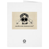 調査中のトランプのグリーティングカード (裏面)