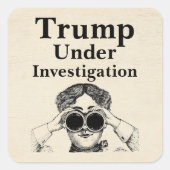 調査中のトランプのシール スクエアシール (正面)