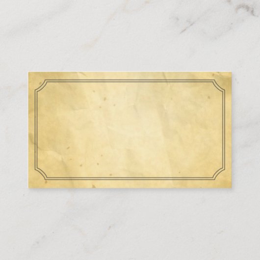 調査員ヴィンテージの古い紙テクスチャ 名刺 (裏面)