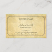調査員ヴィンテージの古い紙テクスチャ 名刺 (正面)
