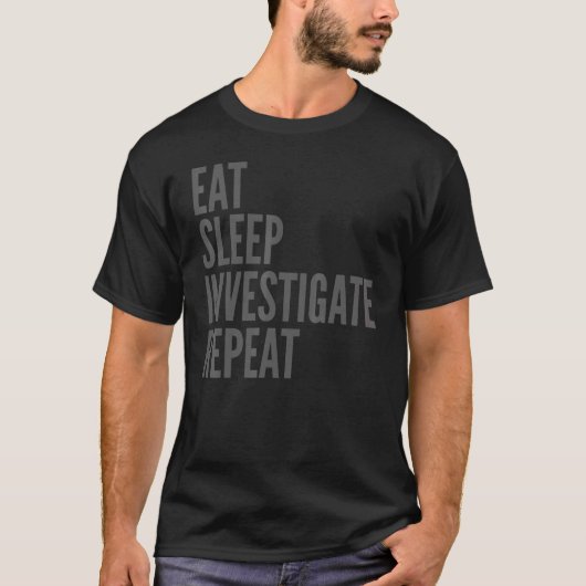 調査員食べの睡眠調査の繰り返し Tシャツ (正面)