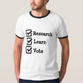 調査学票政選挙シャツ Tシャツ (正面)