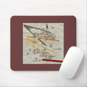 調査-ヴィンテージ マウスパッド (マウス)