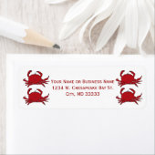 調理された赤のハードシェルカニ名前をカスタムするまたは会社 ラベル (インサイチュ)