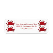 調理された赤のハードシェルカニ名前をカスタムするまたは会社 ラベル (正面)