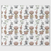 調理パーソナライズされた器数々の大事な行事 ラッピングペーパー (フラット)