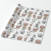 調理パーソナライズされた器数々の大事な行事 ラッピングペーパー (アンロールド)