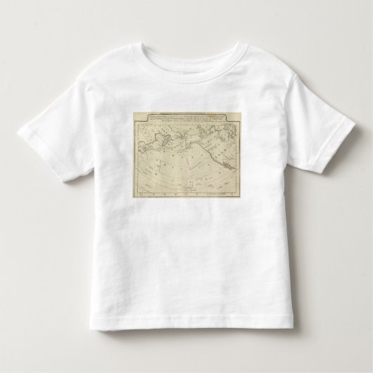 調理師およびClerke 2著なされる発見の地図 トドラーTシャツ (正面)