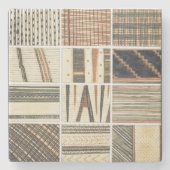 調理師からのポリネシアの樹皮布のパターン ストーンコースター (正面)