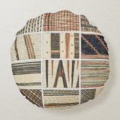 調理師からのポリネシアの樹皮布のパターン ラウンドクッション (裏面)