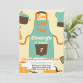 調理師でおもしろい誕生日 招待状 (スタンド正面)