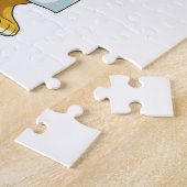 調理師としてのライオンとシェフハット&料理エプロン ジグソーパズル (側面)