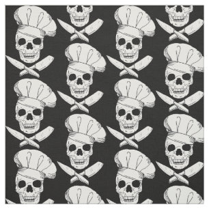 調理師とシェフスカルChef Hats パターン(の模様が)ある ファブリック