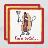 調理師とホットドッグ 招待状 (正面/裏面)