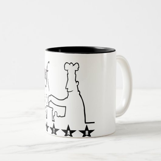 調理師のための最高のシェフのコーヒー・マグの素晴らしいギフト ツートーンマグカップ (正面右)