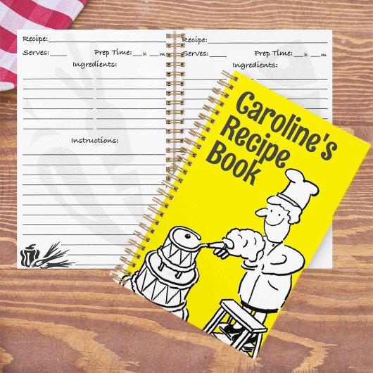 調理師のケーキ飾と料理本。レシピ ノートブック