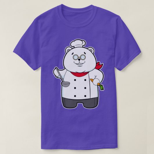 調理師のパンダ Tシャツ (デザイン正面)