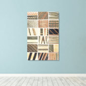 調理師のポリネシアのタパのパターン キャンバスプリント (インサイチュ (ウッドフロア))