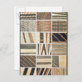 調理師のポリネシアのタパのパターン ポストカード (正面/裏面)