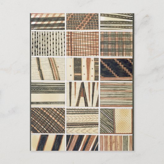 調理師のポリネシアのタパのパターン ポストカード (正面)