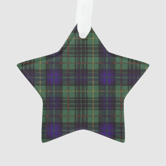 調理師の一族の格子縞のスコットランドのキルトのタータンチェック オーナメント (裏面)