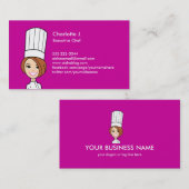 調理師の名刺-ブルネットの版 名刺 (正面/裏面)