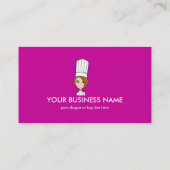 調理師の名刺-ブルネットの版 名刺 (裏面)