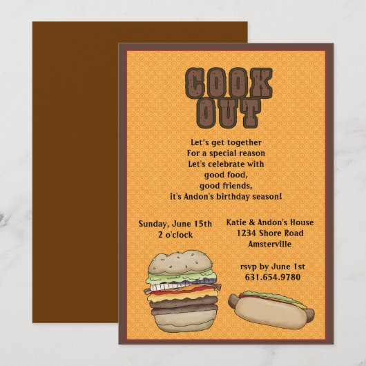 調理師の招待状 招待状 (正面/裏面)