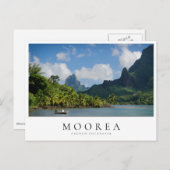 調理師の湾、フランス領ポリネシアのMoorea ポストカード (正面/裏面)