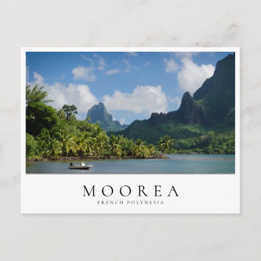 調理師の湾、フランス領ポリネシアのMoorea ポストカード (正面)
