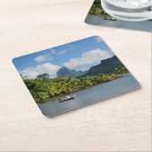 調理師の湾、Mooreaのコースター スクエアペーパーコースター (アングル)