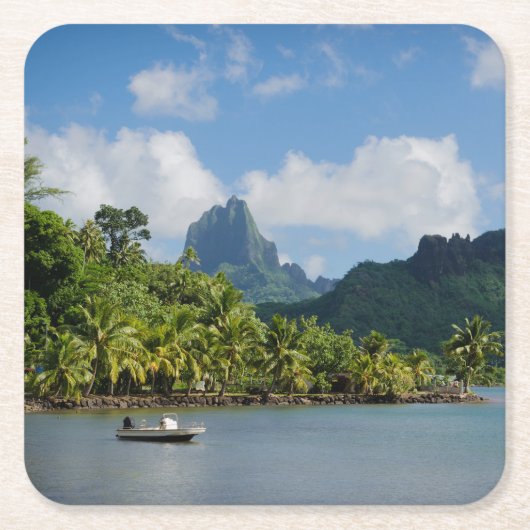 調理師の湾、Mooreaのコースター スクエアペーパーコースター (正面)