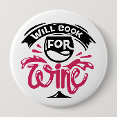 調理師を飲む 缶バッジ (正面)