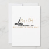 調理師アップいくつかの愛バチェロレッテゲームカード サンキューカード (正面)