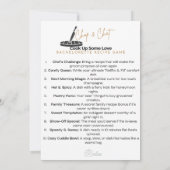 調理師アップいくつかの愛バチェロレッテゲームカード サンキューカード (裏面)