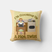 調理師アッププロットツイストレトロ主婦ライター クッション (正面)