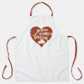 調理師インスタイル笑わされるベーコン恋人BBQグリルシェフ エプロン (正面)