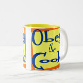 調理師キッおもしろいチンことわざマグに従う ツートーンマグカップ (正面右)