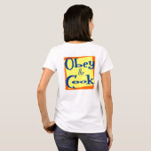 調理師キッおもしろいチンことわざTシャツに従う Tシャツ (裏面フル)