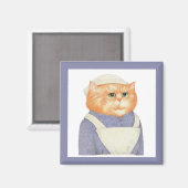 調理師キャットスクエアマグネット マグネット (正面/裏面)
