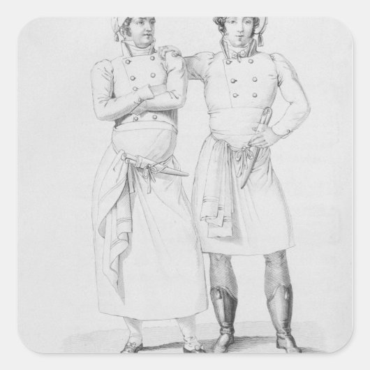 調理師コスチューム違う スクエアシール (正面)