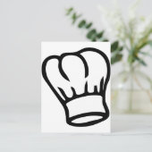 調理師シェフの帽子のアイコン ポストカード (スタンド正面)