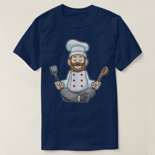 調理師シェフハット料理エプロン Tシャツ (デザイン正面)