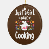 調理師シェフヴィンテージ大好きな女の子だけ セラミックオーナメント (左)