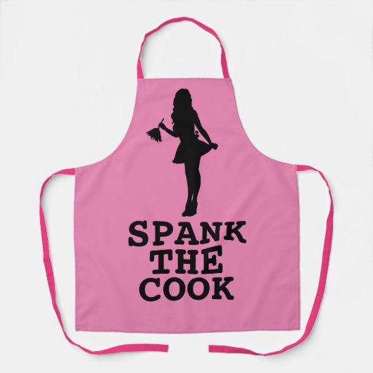 調理師バレンタインデーの妻ピンクエプロンをスパンク エプロン (正面)