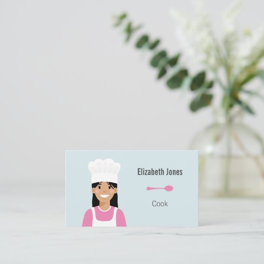 調理師パーソナライズされたアバター名刺 名刺 (スタンド正面)