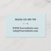 調理師パーソナライズされたアバター名刺 名刺 (裏面)