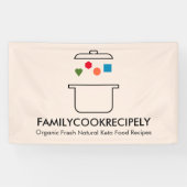 調理師ポットケトの中の幾何学的食品 横断幕 (横)