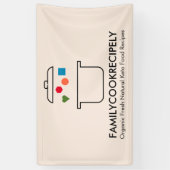 調理師ポットケトの中の幾何学的食品 横断幕 (縦)